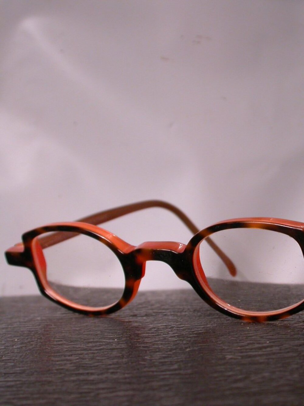 Authentic Anne et Valentin Tortoise Orange Eyeglasses Made in France REPAIR